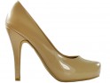 Beige Damen Plateau Stilettos - 1