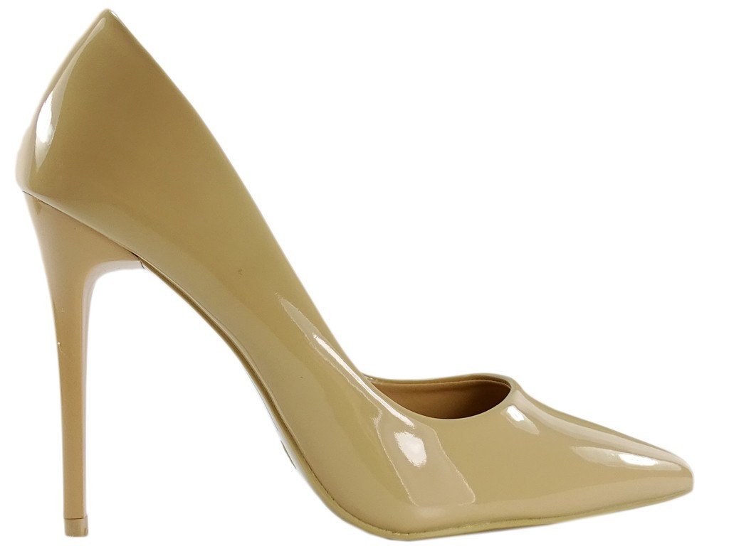 Smilškrāsas bēšas krāsas klasiskie sieviešu stilettos - 1