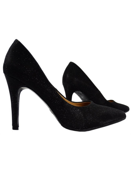 Schwarze glitzernde Damen-Stilettos - 3
