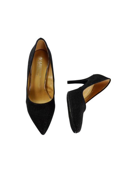 Schwarze glitzernde Damen-Stilettos - 4