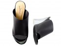 Black transparent flip-flops on heels - 4
