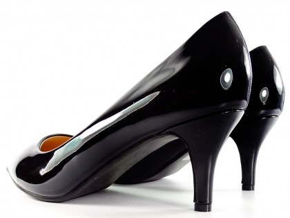 Pantofi stiletto negri pantofi de dimensiuni mari - 2