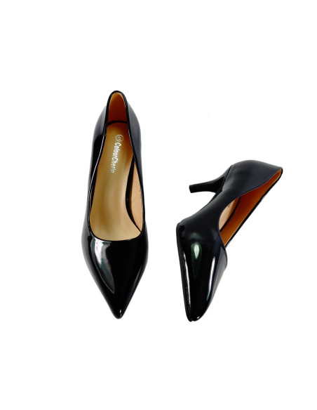Pantofi stiletto negri pantofi de dimensiuni mari - 4