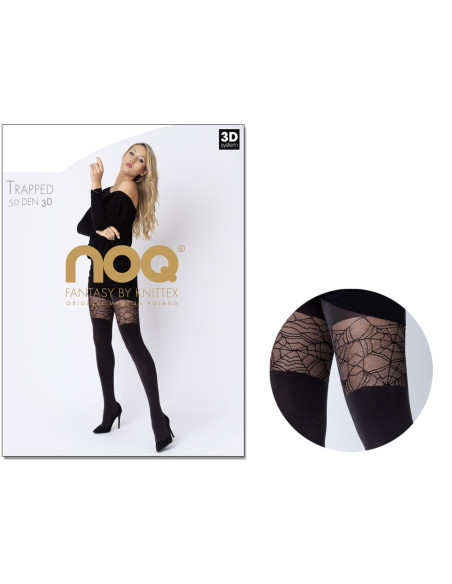 TRAPPED knee-high cobweb tights - 3