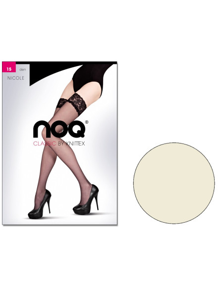Self-supporting stockings plain Nicole 15 DEN - 10