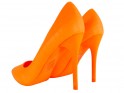 Dámské neonově oranžové jehlové podpatky - 2
