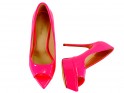 Pantofi stiletto cu platformă roz cu vârf deschis - 4