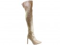 Women's gold glitter boots - 1