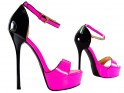 Pink platform stilettos with strap large size - 4