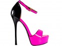 Pink platform stilettos with strap large size - 1