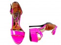 Pink platform stilettos with strap large size - 3