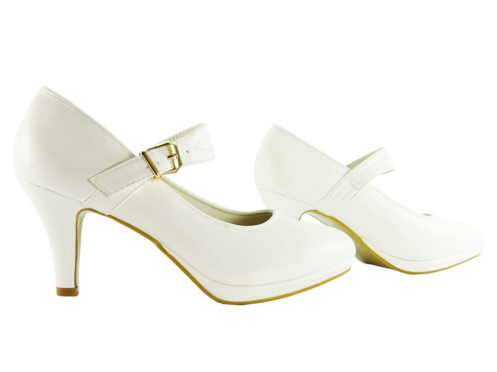 Chaussures de mariage à talons blancs - 3