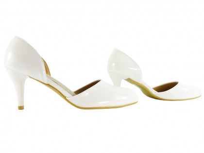 Női fehér szivattyúk esküvői cipő - 3