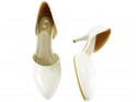 Women's white pumps wedding shoes - 4