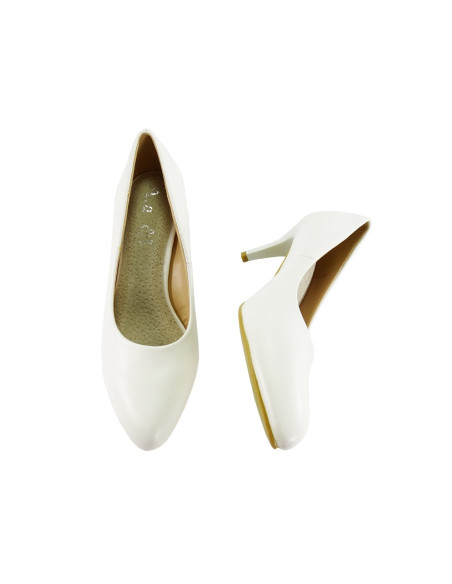 Pantofi de nuntă pentru femei cu tocuri stiletto albe - 4