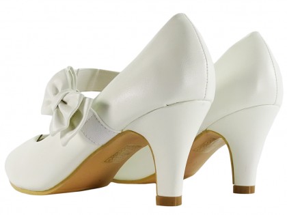 Pantofi de nuntă pentru femei cu tocuri stiletto albe - 2