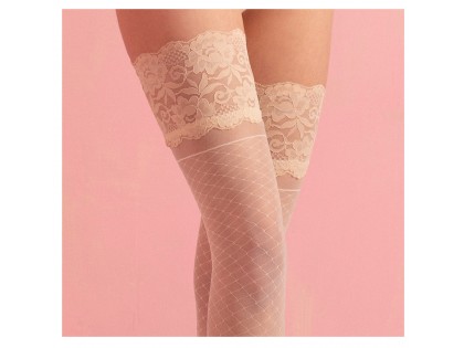 Moteriškos kojinės su nėriniais, panašiais į tinklinį kabaretą - 2