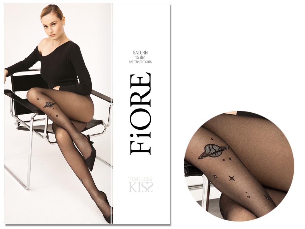 Women's tights with ankle tattoo planet - 3