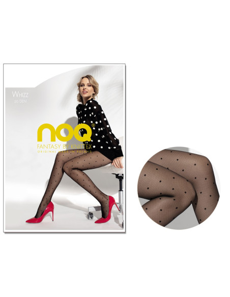 Women's polka dot tights on mesh - 3 Women's polka dot tights on mesh - 3