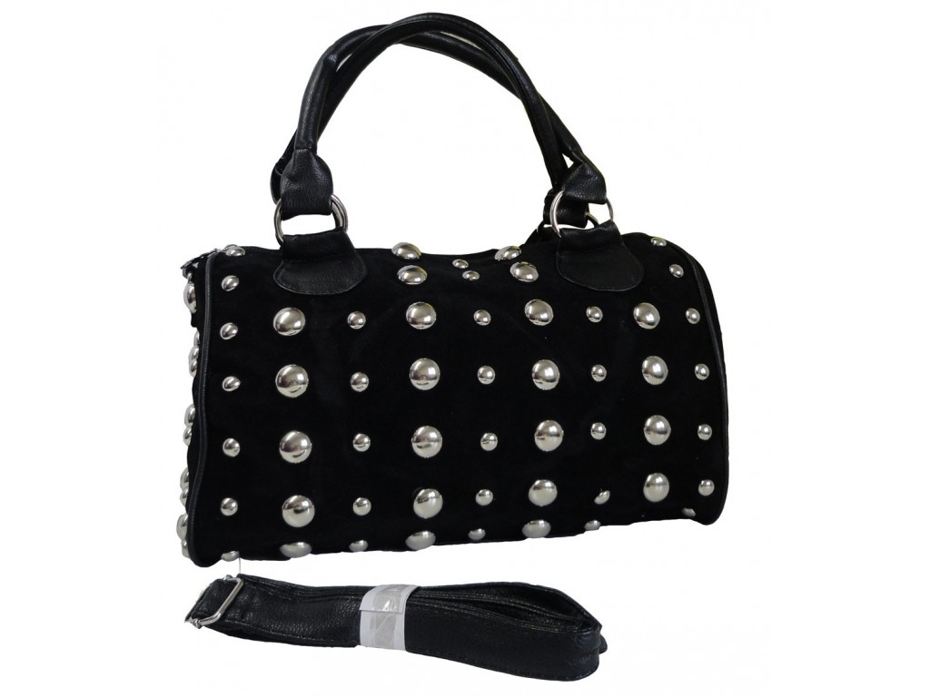 CASE BAG BLACK SUEDE NIVETS STUDS