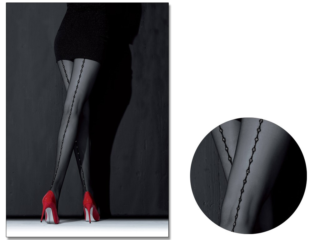 Loreley 20 den Strumpfhose mit Lurex-Nähten - 3