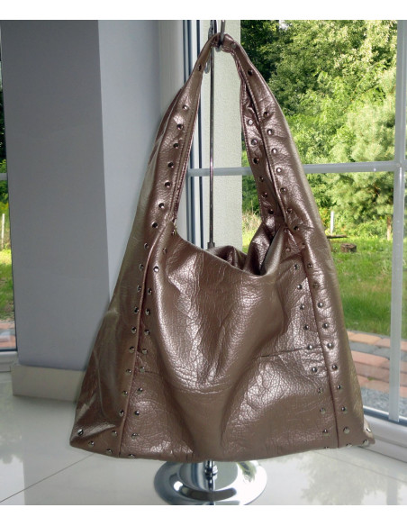 DAMEN-AUSGANGSTASCHE STAHL SILBER GOLD - 1