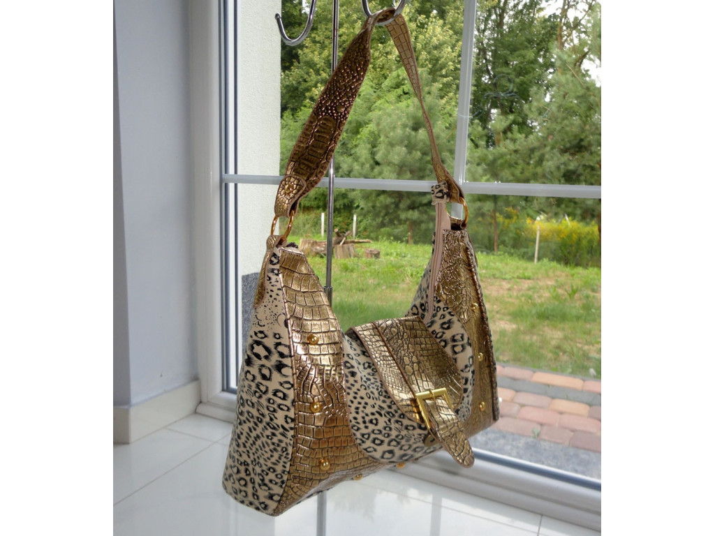 SAC DE GĂSÂRE BEIGE ȘI DE AUR - 2
