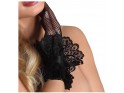 Black short gloves cabaret lace - 1