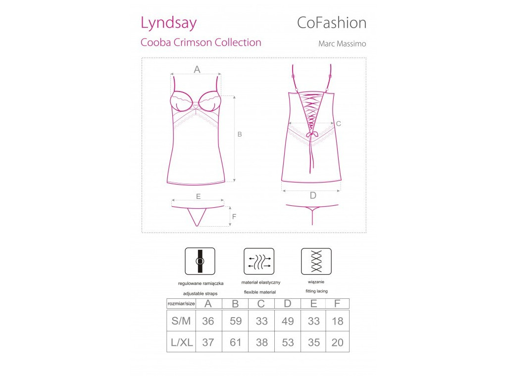 Red chemise women's erotic lingerie - 3