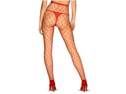 Women's red cabaret tights Obsessive - 2