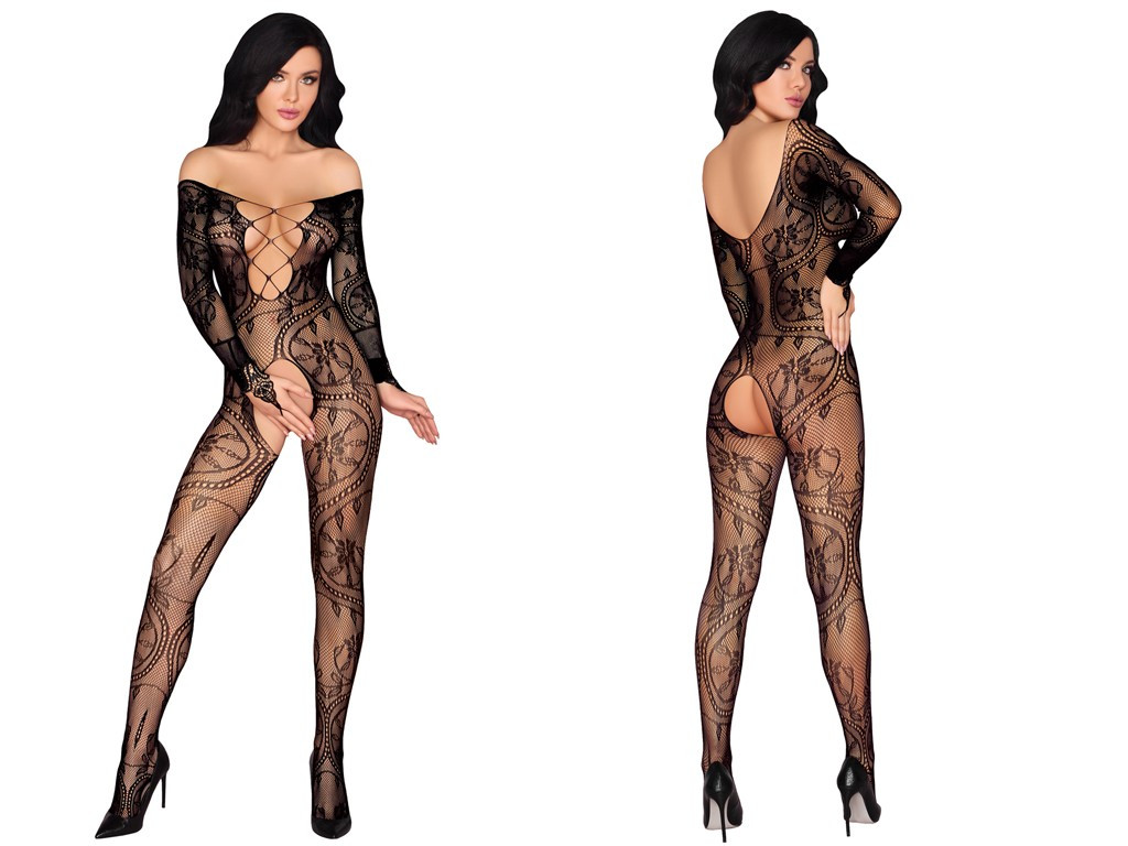Mintás szexi bodystocking - 3