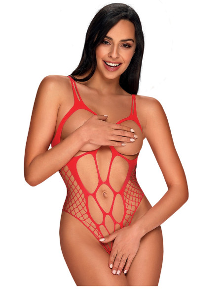 Skimpy red erotic bodystocking - 1