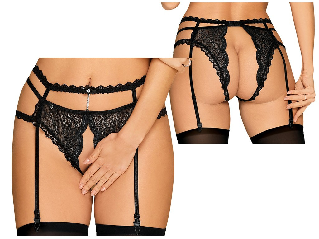 Nyitott lábszárú harisnyatartó öv Obsessive - 3