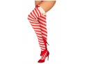 Baltos ir raudonos kalėdinės kojinės diržui - 1