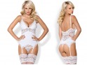 White corset with lace Obsessive erotic lingerie - 3