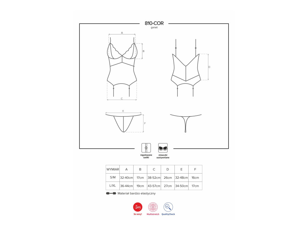 White corset with lace Obsessive erotic lingerie - 4