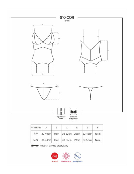 White corset with lace Obsessive erotic lingerie - 4