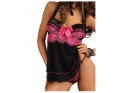 Black and pink romantic nightie - 2