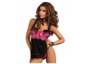 Black and pink romantic nightie - 1