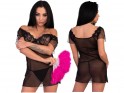 Black sexy erotic transparent chemise - 4