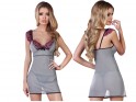 Grey nightie with embroidery at the bust - 4