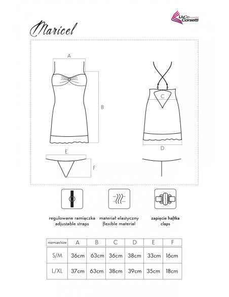 Rosa Polka Dot erotische Chemise mit Spitze - 4