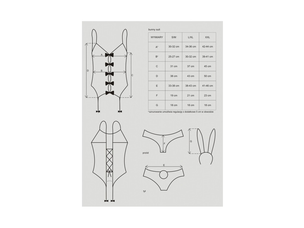 Costume de corset de lapin avec porte-jarretelles Obsessive - 3