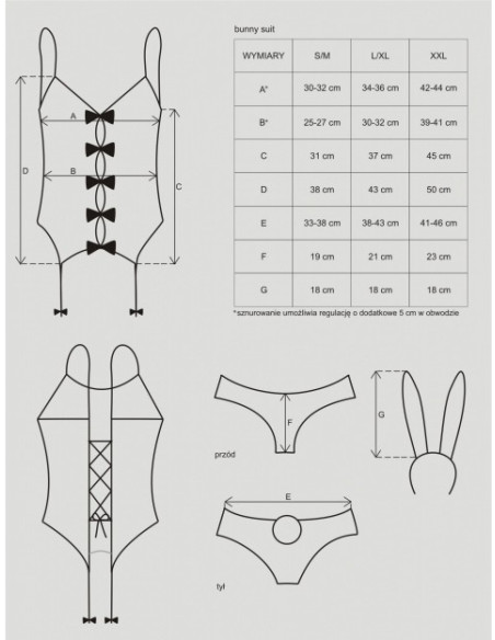 Costume de corset de lapin avec porte-jarretelles Obsessive - 3