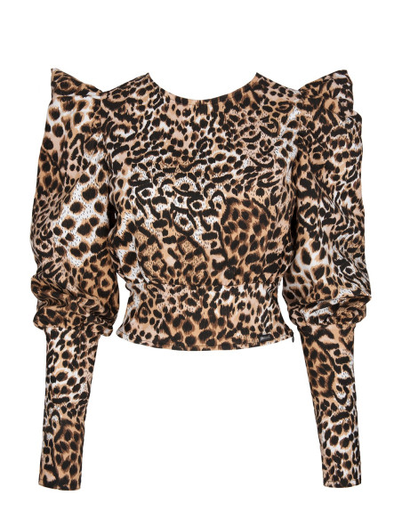 Clubwear leopardo rašto marškinėliai  - 5