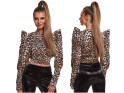 Top cu imprimeu leopard Clubwear - 3