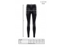 Fekete, hozzáillő wetlook csillámos leggings - 4