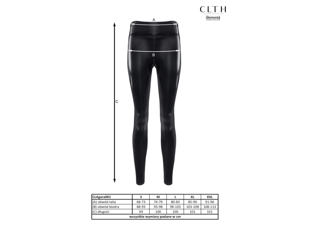 Чорні легінси з блискітками в тон wetlook - 5