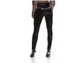Fekete, hozzáillő wetlook csillámos leggings - 2