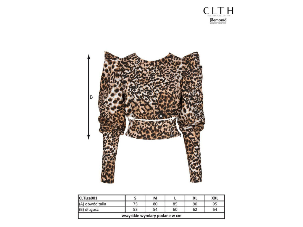 Clubwear krekls ar leoparda raksta apdruku  - 6
